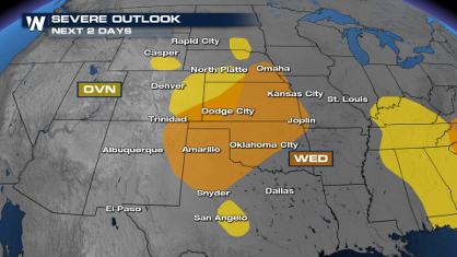 Colorado Low Brings More Showers & Severe Weather to Plains