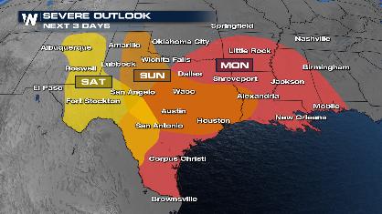 More Severe Storms for Texas Into Mother's Day