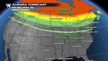 Aurora Visible for Much of Northern U.S. Friday Night