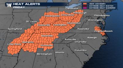 Record Eastern Heat With Relief Coming