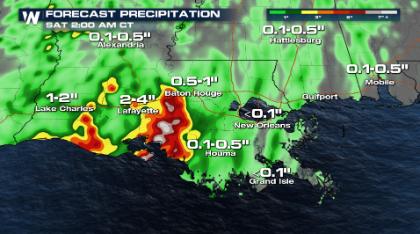 Tropical System Brings Flood Risk to the Central Gulf