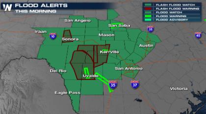 Flash Flooding Threat Continues in Texas