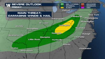 Severe Storms for the Eastern U.S. Friday and Saturday