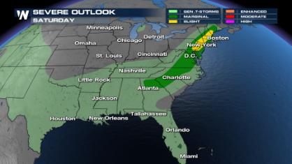 Severe Storms for the Eastern U.S. Saturday
