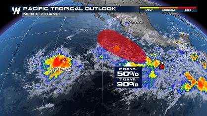 Tropical Storm Octave Spinning in the Pacific