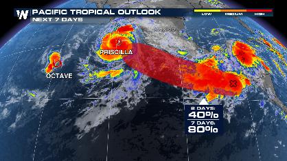 Eastern Pacific: Hurricane Priscilla and Tropical Storm Octave