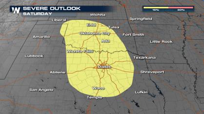 Severe Storm Threat Shifts to Dallas/OKC This Weekend