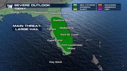 Tornado Warning Issued Sunday near West Palm Beach, FL