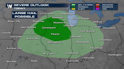 Storms Possible in the Midwest/OH Valley Today