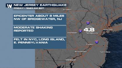 Earthquake Jostles New Jersey