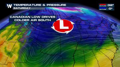 Colder Air Returns to the Central U.S.