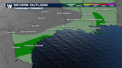 Severe Weather Threat Makes it to the Gulf Coast