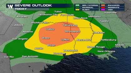 Enhanced Severe Weather Threat Targets Dallas This Weekend