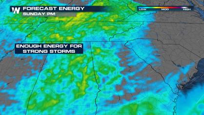Stormy Sunday in the Southeast
