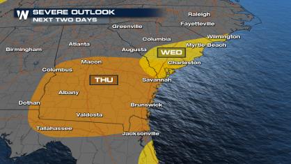 Thunderstorms Continue for the Southeastern U.S.