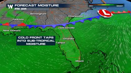 Thunderstorms Continue for the Southeastern U.S. Friday