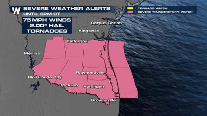 Severe Risk Favors South Texas Today