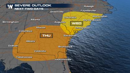Thunderstorms Continue for the Southeastern U.S.