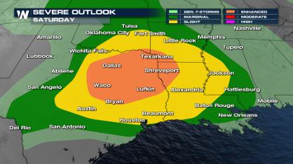 Enhanced Severe Weather Threat Targets Dallas This Weekend