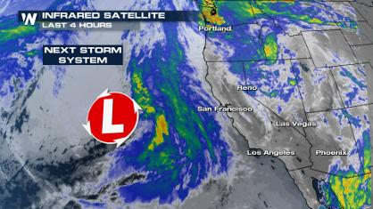 Cutoff Low Produces Cool & Wet Weather in the West