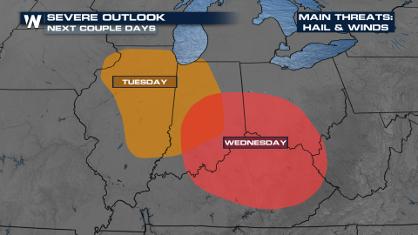 Rainy, Stormy, & Cooler for the Midwest