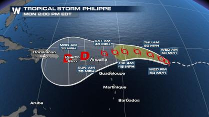 Potential Indirect Impacts to the Caribbean From Philippe