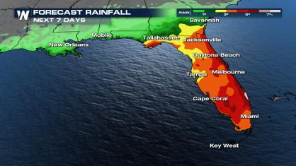 Heavy Rain for Florida the Next Few Days
