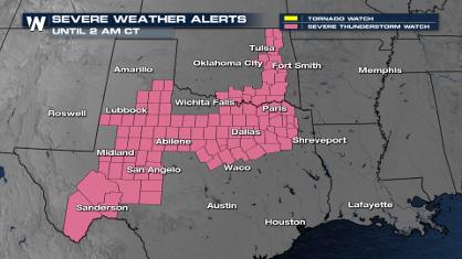 Severe Weather Chances in Southern Plains