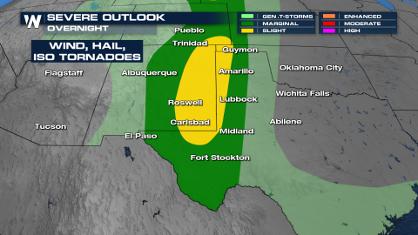 Severe Weather Chances in Southern Plains