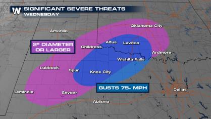 Severe Weather Chances in Southern Plains
