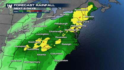 Messy Weekend Forecast for the East Coast