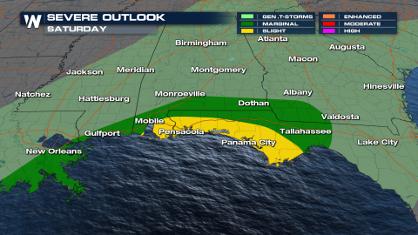 Severe Weather Threat Continues Across the South