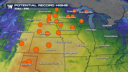 Potential Record Heat in the U.S. this Week