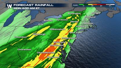 Wet Weekend Forecast for the East Coast