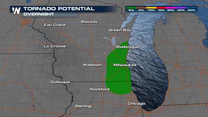 Midwest Overnight Severe Risk, More Tomorrow
