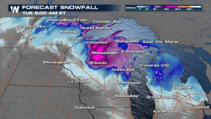Heavy Snow Targets the Upper-Midwest