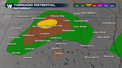 Severe Weather and Heavy Rain Threat  Across Central and Southern U.S.