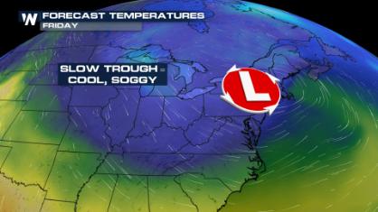 Northeast Turns Cool & Soggy End Of Week