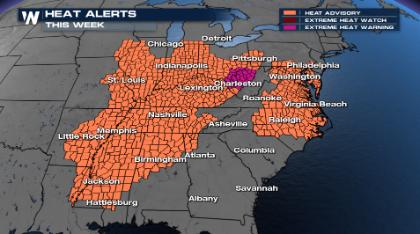 Record Eastern Heat With Relief Coming
