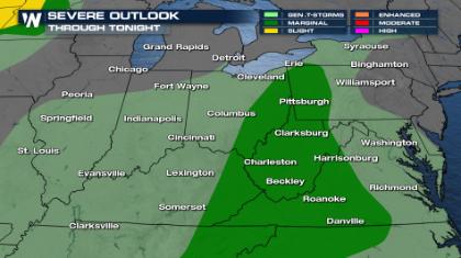 Cold Front Brings Severe Thunderstorm Risk Back to the Northeast