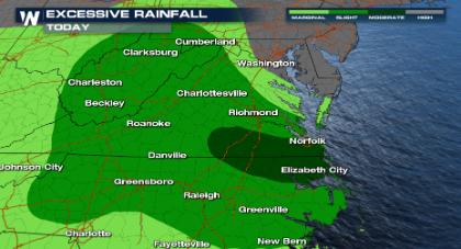 Active Pattern sparks Mid-Atlantic Flood & Severe Threat