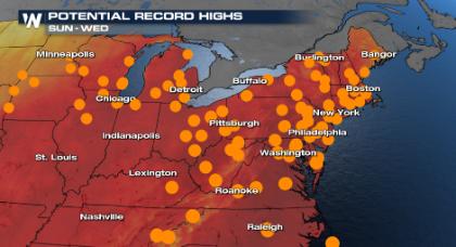 Stormy & Sweaty Northeast - First 100° Days Possible