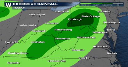 Active Pattern Sparks Mid-Atlantic Flood and Severe Threat