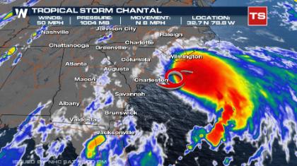 Tropical Storm Chantal Forms Saturday Morning
