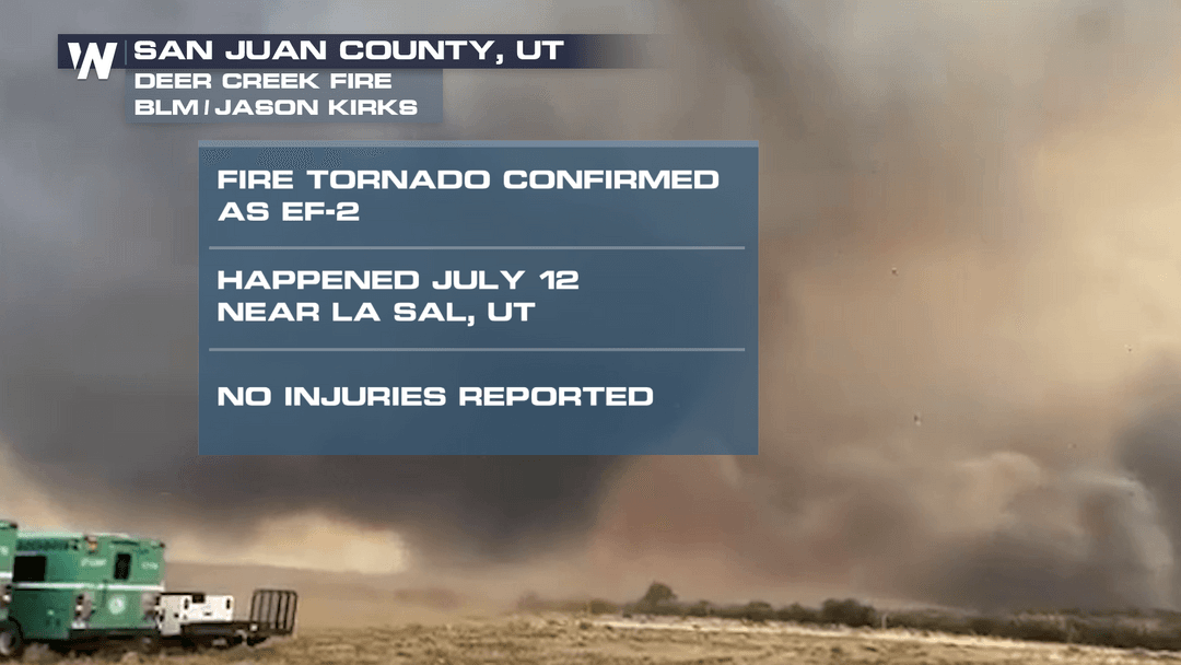 EF-2 Firenado from the Deer Creek Fire in Utah - WeatherNation