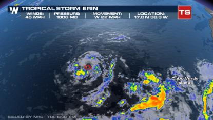 Erin Forecast to Become a Hurricane