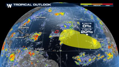 Gabrielle Churns in the Atlantic, Another Tropical Wave Emerges