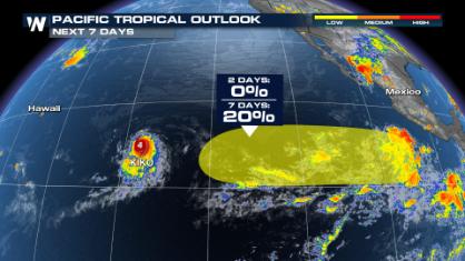 Hurricane Kiko Tracking Toward Hawaii, Lorena Dying Out