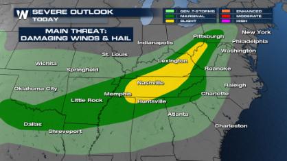 Severe Storms for the Eastern U.S. Friday and Saturday