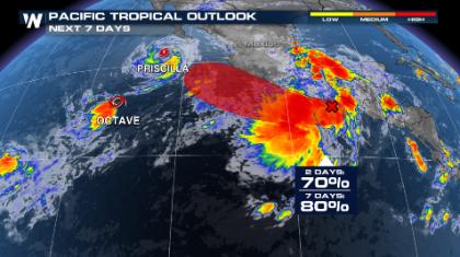 Eastern Pacific: Hurricane Priscilla and Tropical Storm Octave